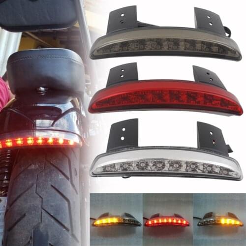 Motorcycle Rear Fender Tailling Edge LED Brake Tail Light Turn Signal Taillight For Harley Sportster XL 883 1200 Iron 48 72