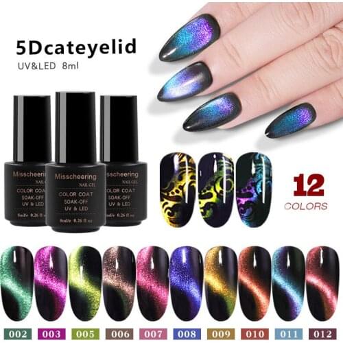 1 Bottle of High Quality Magic Phantom Galaxy 5D Double Head Magnet Two Color Cat Eye Gel Nail Polish DIY Nail Supplies