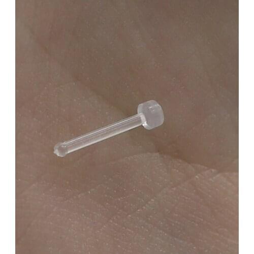 10 Pcs Nose Nail Piercings Nariz Straight Rod Invisible Transparent Sexy Rings And Studs Punk Women Men Body Jewelry Accessories