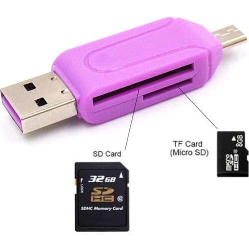 2021 SD Card Reader USB C Card Reader 2 In 1 USB TF/Mirco SD Smart Memory Card Reader Type C OTG Flash Drive Cardreader Adapter