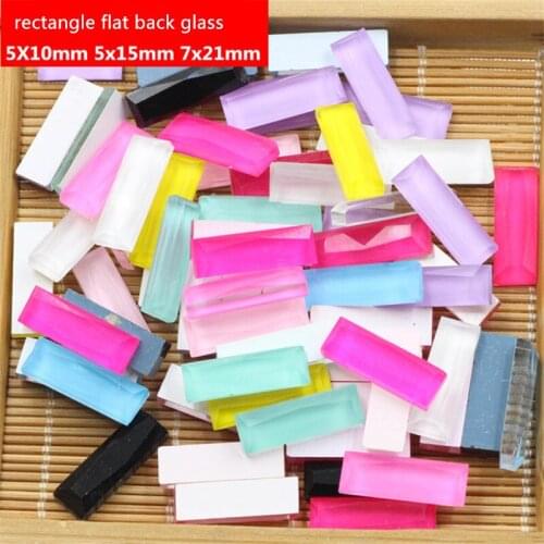 300pcs 5x10/5x15/7x21mm Flat Back Glass Crystal Jelly Rhinestone for phone Decoration DIY Wedding Dress Jewelry Accessories