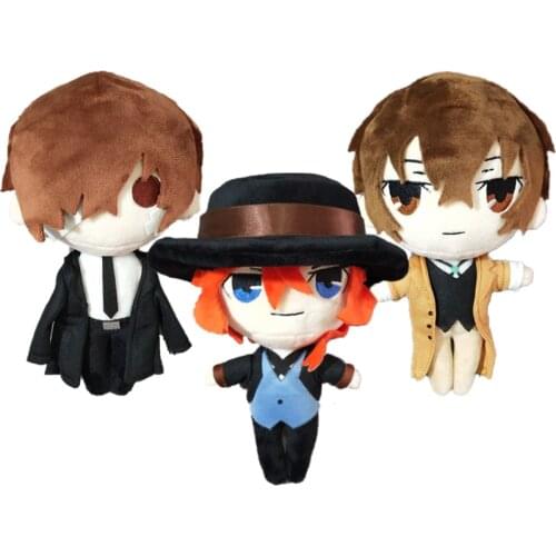 4 Styles Anime Bungo Stray Dogs Doll Dazai Osamu Nakahara Chuya Ryunosuke Akutagawa Cartoon Plush Cute Stuffed Toys For boy