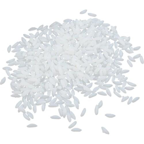 4 Packs 0.71OZ Simulation Rice Artificial Food Simulated Steamed Rice Food Model Photo Prop Manual DIY Material Accessories