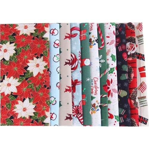 5 Pieces/Set Multi Purpose 20*25CM Christmas Pattern Patchwork Cloth for Household Cotton Sewing Supplies European Style Fabric