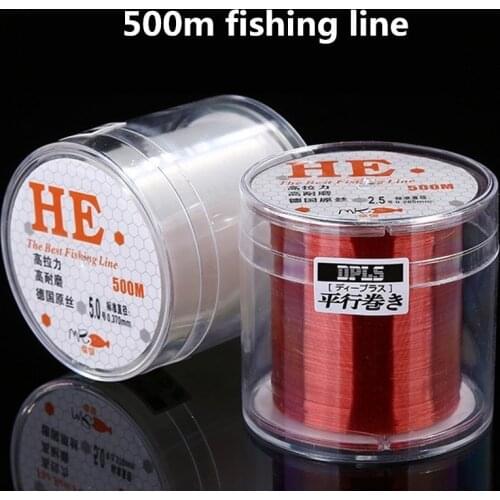 500m Nylon Fishing Main Lines Feeder Monofilament Transparent Fly Lure Line Sea Carp Lake River Peche Accessories Pesca Angeln