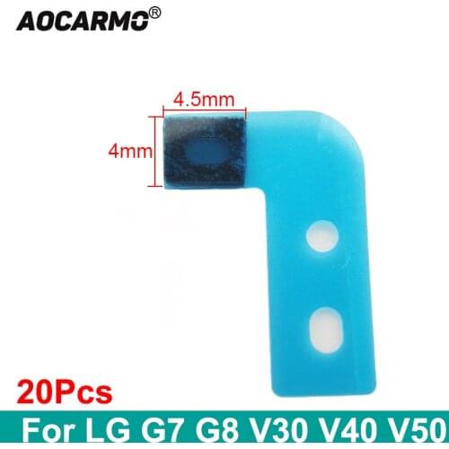 Aocarmo 20Pcs/Lot Top Microphone Mesh Grid Bottom Mic Waterproof Membrane With Sticker For LG G7 G8 V30 V40 V50 Replacement Part