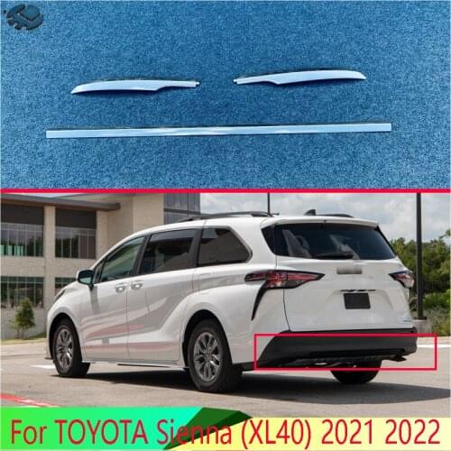 For TOYOTA Sienna (XL40) 2021 2022 Car Accessories ABS Chrome Rear Bumper Skid Protector Guard Plate accessories