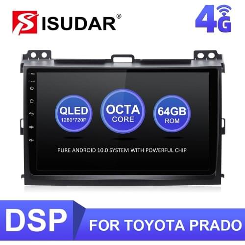 ISUDAR V57S Voice Control Android Car Radio For Toyota Prado 120 2004 2005 2006 2007-2009 Car Multimedia Player GPS DVR no 2 din