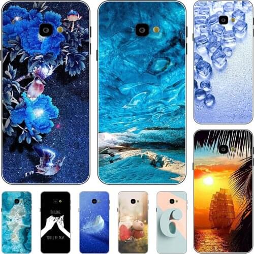For Samsung Galaxy J4 Core J410F J410 J4 Plus 2018 J415 J4+ J400 Cover Fashion Cool Cartoon Flower Capa Soft Silicone TPU Case