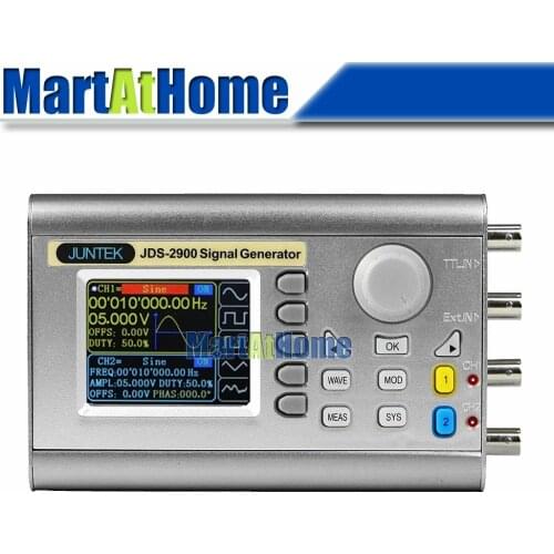 Digital Dual-channel DDS Signal Generator Function Arbitrary Waveform 60MHz Waveform Sampling Rate 266MSa/s 1mVpp 2.4"LCD