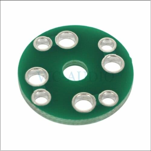 CMC EIZZ Tube Socket Adapter Plate PCB Conversion Board Double-sided Gold Welded Plate 4Pins 5Pins 6Pins 7Pins 8Pins 9Pin Socket