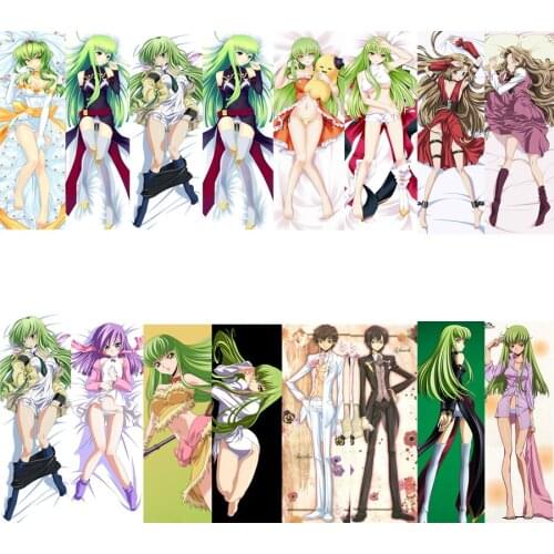 Code Geass Lelouch of the Rebellion Anime pillowcase Lelouch Lamperouge & C.C. & Nunnally hugging body Dakimakura pillow cover