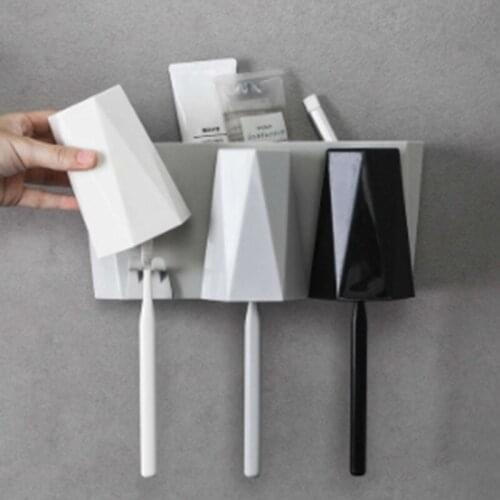 Toothbrush Holder 1 Set Of Toothbrush Rotating Brush Wall-mounted Suction Cup Bracket Rack Household Bathroom Tools