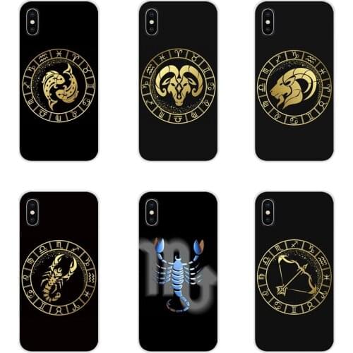 For Apple iPhone X XR XS 11Pro MAX 4S 5S 5C SE 6S 7 8 Plus ipod touch 5 6 Zodiac Signs Accessories Phone Shell Covers
