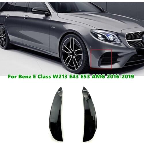 Car Exterior Body Side Front Bumper Lip Trim Cover Stickers Car Accessories for Mercedes Benz E Class W213 2016-2019 E43 E53 AMG