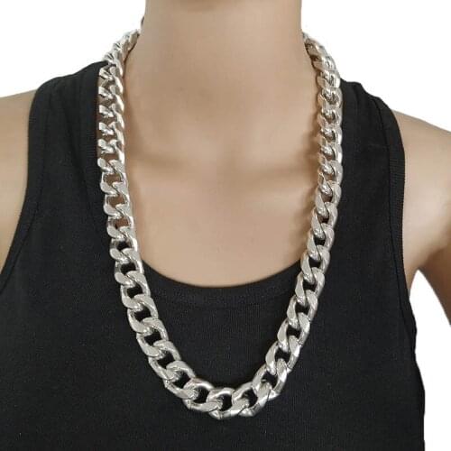 Gothic Chunky chain Choker Necklace Punk rock Statement Necklace Women goth Jewelry Vintage fashion jewelry