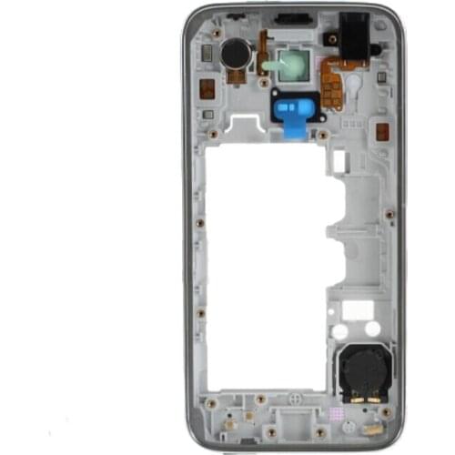 GZM-parts 3pcs/lot For Galaxy S5 mini G800F Rear Frame Housing Plate Replacement Silver