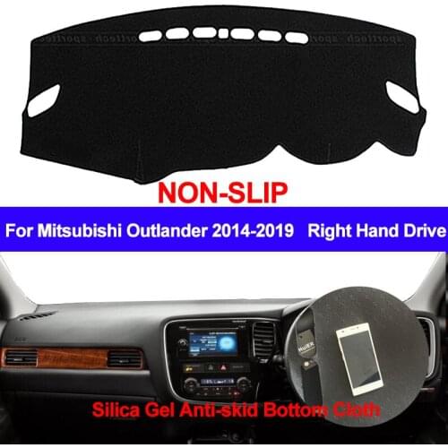 Car Auto Dashboard Cover Anti-UV DashMat Pad Silicone Non-Slip Carpet For Mitsubishi Outlander 2014 2015 2016 2017 2018 2019 RHD