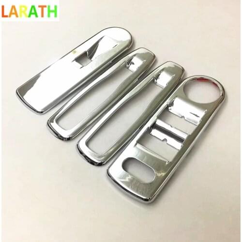 Car body ABS chrome door Window glass inner panel Armrest Lift Switch Button trim frame 4pcs For Renault Captur 2015 2016 2017