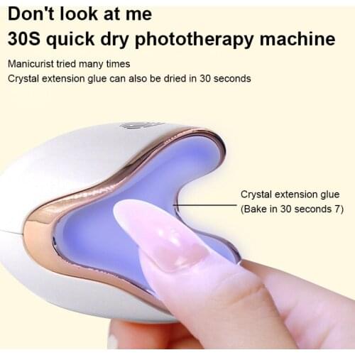 NEW Arrival 6W Mini Nail Lamp LED 3 LED UV Lamp USB Cable Nail UV Gel Varnish Quick-drying Dryer Machine Tool Baking Lamp