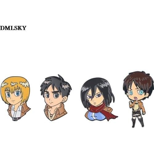 MD169 DMLSKY Fashion Anime Enamel Pins and Brooch Backpack Clothes Badge Women and Men Tie Pins Charm Jewelry