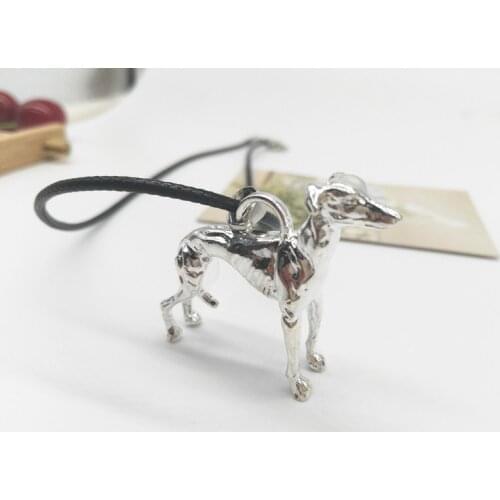 10pcs New Gold Choker Necklace Women 3D Greyhound Animal Necklace Windhund Halsband 40*45MM