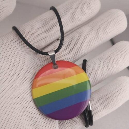 LGBT Gay Pride Rainbow Pendant Necklace