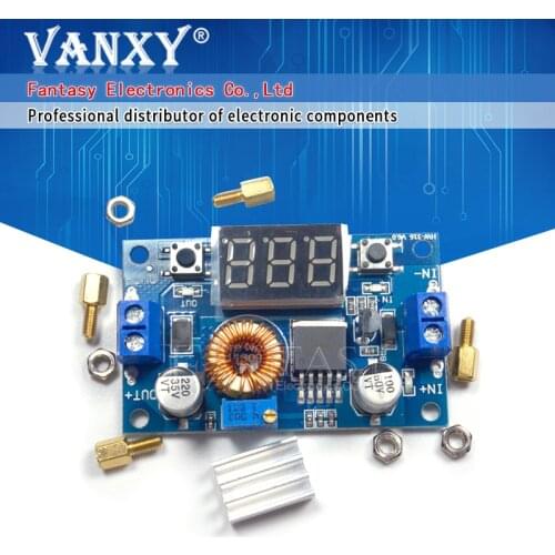 1pcs 5A 75W DC-DC Adjustable Step-down Module Step Down Modules with Voltmeter new