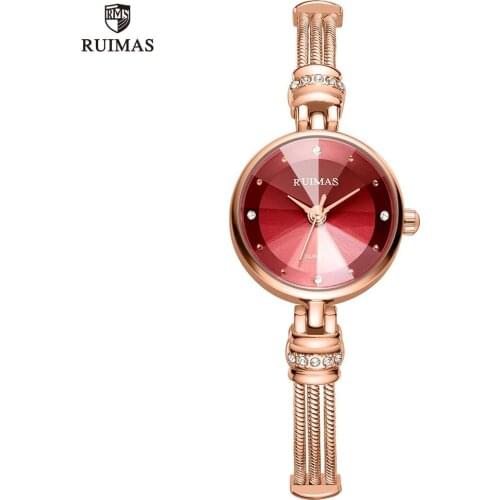 RUIMAS Luxury Women Watches Fashion Bracelet Watch Ladies Analog Stylish Wristwatch Woman Relogio Feminino Rose Gold Watch Lady