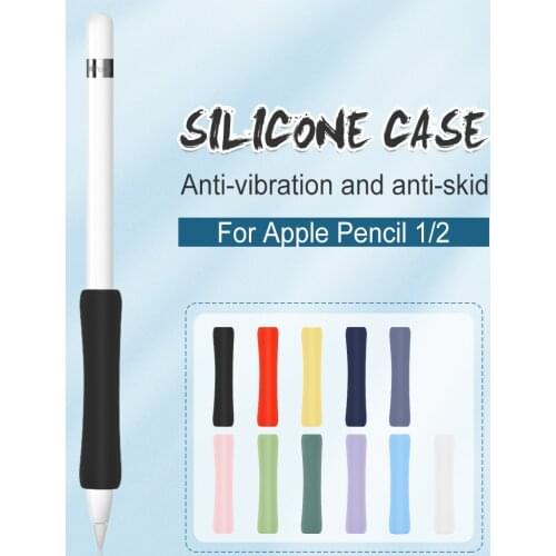 Stylus Cover Silicone For Apple Pencil 1 2 ​Touch Screen Pen Grip Case Shockproof Anti-Scratch Non-Slip Protective Sleeve Pencil