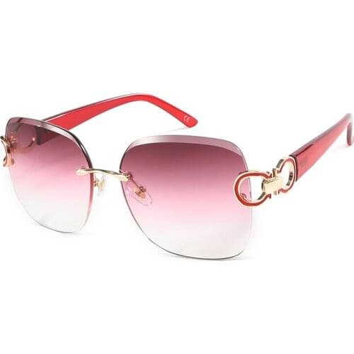 Luxury Rimless Square Sunglasses Women Oversize Eyeglasses for Men Outdoor Summer Gafas Oculos UV400 Shades S8060DF