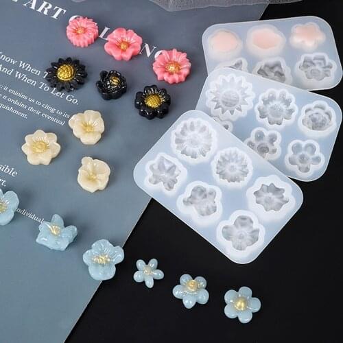 Flower Sunflower Silicone Molds UV Epoxy Resin Mould for Handmade Decoration for Jewelry Making Craft Supplies