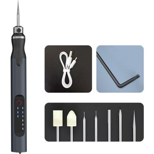 066E High Working Efficient Electric Grinding Pen 3 Gears Speed USB Intelligent Charging for Polishing Lattice Cutting Tools