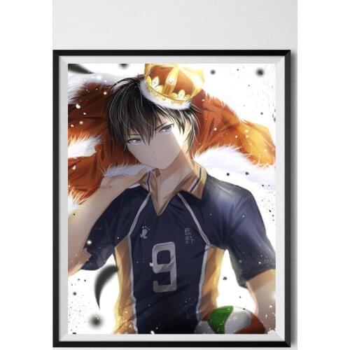 Japanese Anime Haikyuu Tobio Kageyama Genius King of Setter Wall Decorative Canvas Art Prints Poster,8 x 10 Inches,Ready To Hang