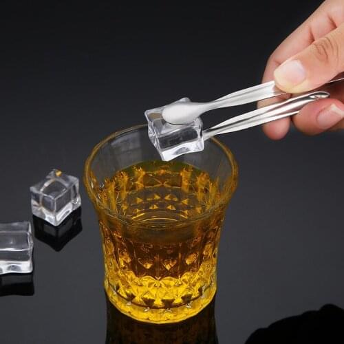 Stainless Steel Ice Cube Clip Ice Clip Food BBQ Clip Ice Tong Kitchen Gadget Party Bar Ice Clamp Barbecue Clip Sugar Ice Tongs
