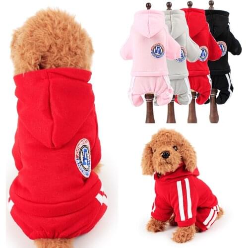 Winter Dog Clothes For Small Dogs Pet Hoodie Baseball Uniform Puppy Pet Cat Costumes Warm Dog Coat Jacket Chihuahua Pug Clothing