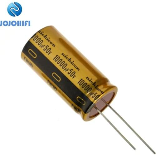 1pcs / 2pcs / 3pcs / 4pcs / 5pcs 10000UF 50V 25x50mm Pitch 13mm FW Gold 50V/10000UF Audio Electrolytic Capacitor for AMP Board