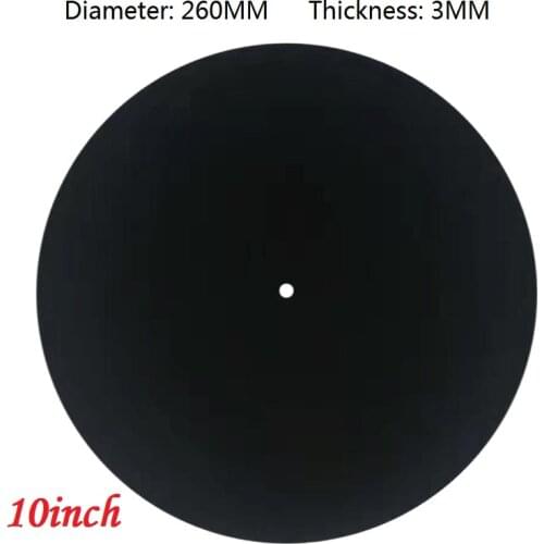 10 inch Felt Record Mat for Phonograph Turntable Vinyl 3MM Black Anti-static Slipmat
