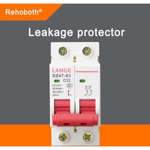 2P Air Mini Circuit Breaker protector AC 10A/16A/32A/50A/63A Switch MCB