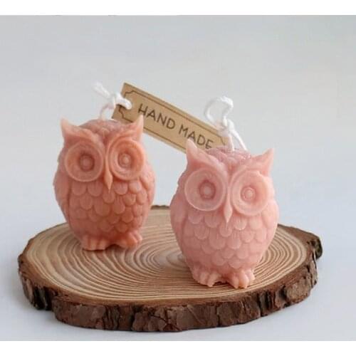 3D Owl Candle Mold Silicone Mold for Candle Making DIY Handmade Resin Molds Plaster Soy Aroma Wax Soap Mould Soap Making Mold