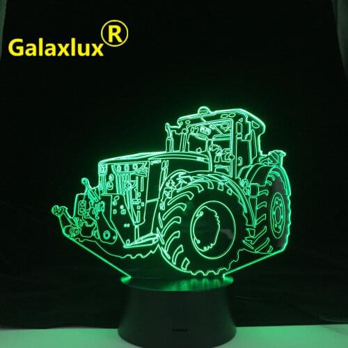 Tractor Car Kids Room Nightlight 3D Led Night Light Desk LampTouch Sensor Room Lighting Children Holiday Best Home New Gift