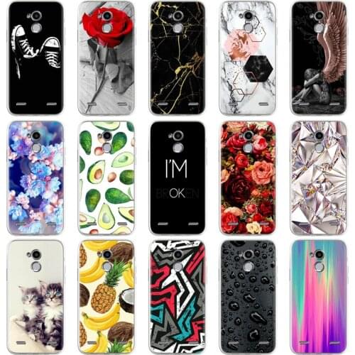 TPU Case For ZTE Blade V7 Cases Silicon Fashion Phone Funda For ZTE V7 ZTE Blade V7 Lite Soft Flowers Painted Cell Phone Coque
