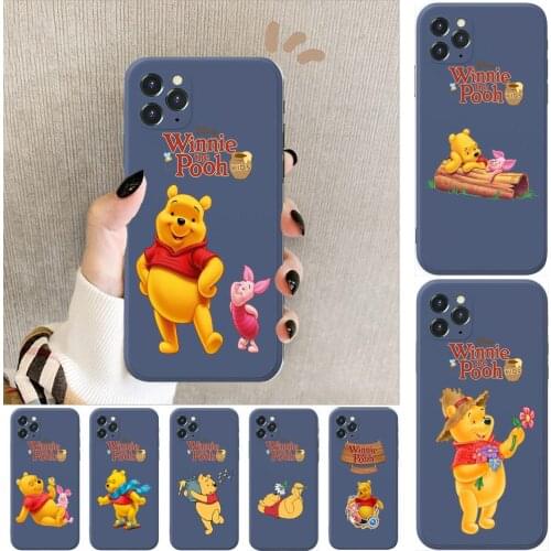 Winnie the Pooh Honey Anime Phone Case cover For iphone 12 Pro Max 11 8 7 6 S XR PLUS X XS SE 2020 mini cell shell Sapphire blu