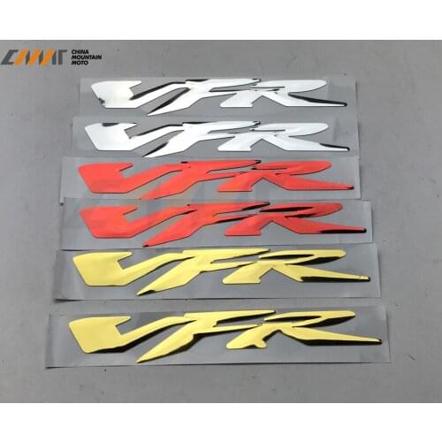 Chrome / red / gold motorcycle stickers VFR LOGO case for HONDA VFR400 VFR800 VFR1200 (VFR) Badge