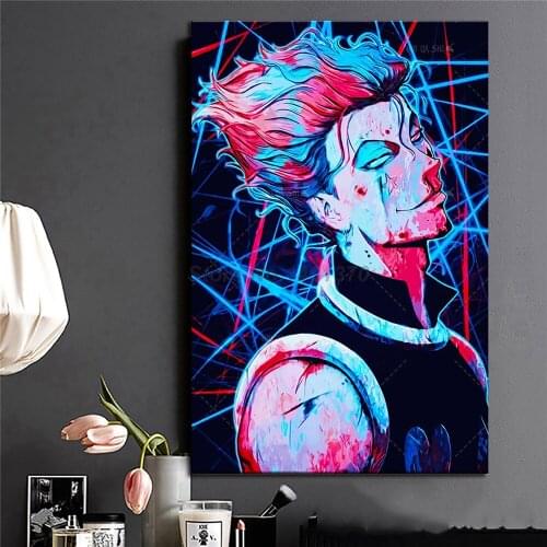 HunterxHunter Hisoka Morow HxH Anime Poster Paintings On Canvas Modern Art Decorative Wall Pictures Home Decoration