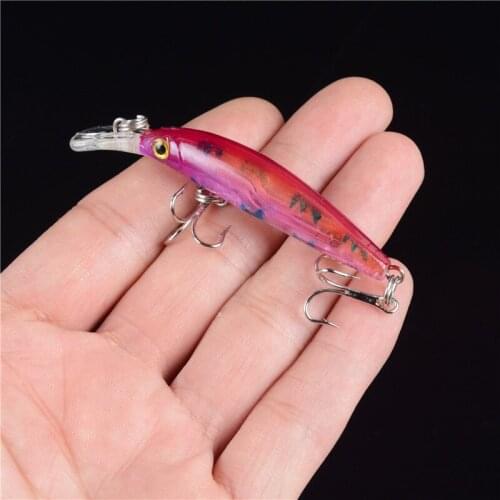 Artificial Minnow 70mm/4g Diving Depth 0.5-2Meters Plastic Fishing Bait Anti-Corrosion Bionic Freshwater Fishing Lure Hard Bait