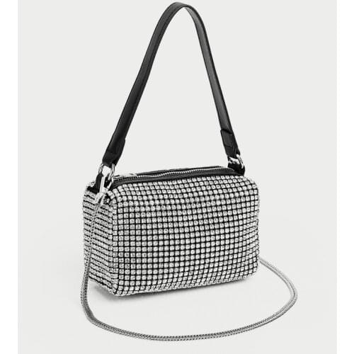 Leather Rhinestone Handbags Women Bags Designer Bingbing Full Diamond Purses and Handbags Luxury Designer Evening Ladies Bag