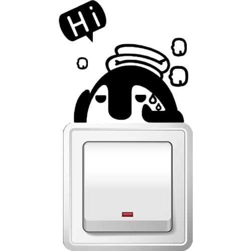 Beauty penguin Art Sticker Waterproof Wall Stickers Decor Living Room Bedroom Removable Waterproof Wall Art Decal