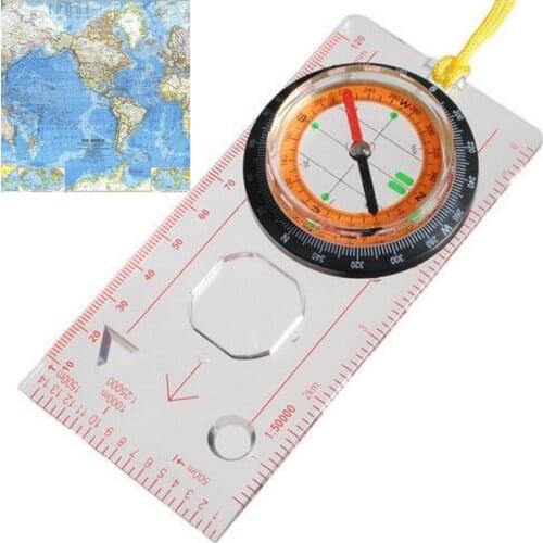 MM Map Scale Ruler Compass Professional All In One Outdoor Army Scouts Baseplate Multifunctional Survival Orienteering Equipment