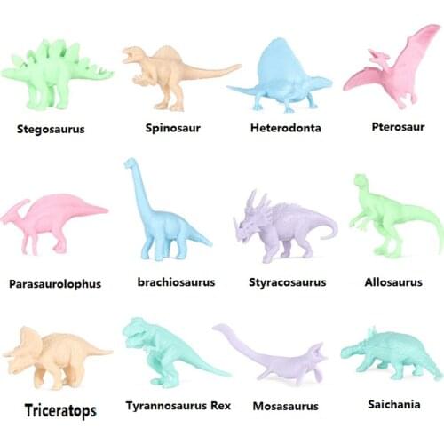 12pcs/lot Mini Dinosaur Model Childrens Educational Toys Small Simulation Animal Figures Kids Toys for Baby Boy girl Gift